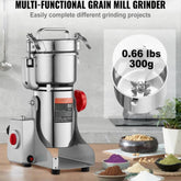 300g Commercial Spice Grinder Electric Grain Mill Grinder High Speed